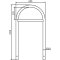 Stainless steel hoop |  48 mm | for casting in concrete | Round hoop with cross bar | total width 650 mm | for casting in concrete